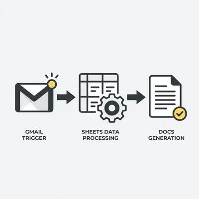 Multi-step Workspace Studio workflow diagram