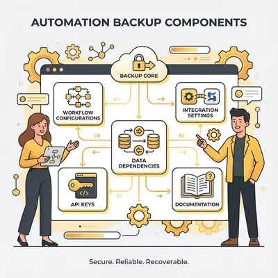 Automation backup components diagram showing what to backup