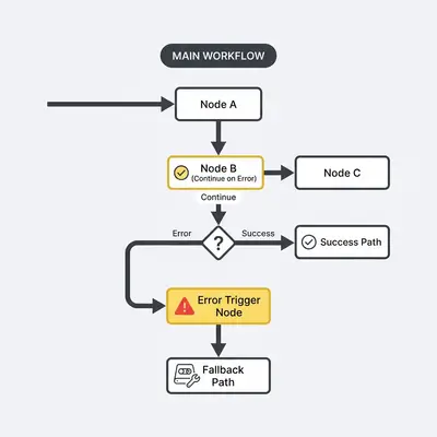 n8n error handling patterns flowchart