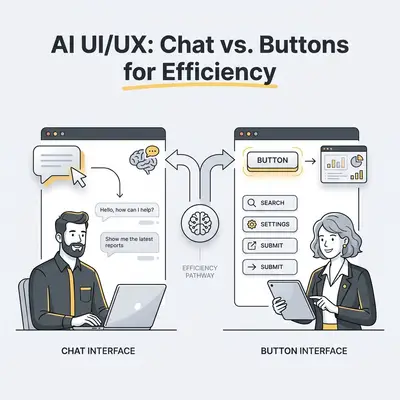 AI UI/UX: When to Use Chat vs. Buttons for Efficiency