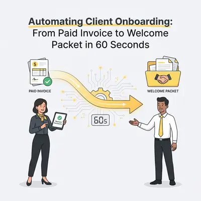 Automating Client Onboarding: From Paid Invoice to Welcome Packet in 60 Seconds