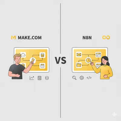 Make vs n8n 2025: In-Depth Comparison of Features, Pricing, Integrations & Security for AI Automations