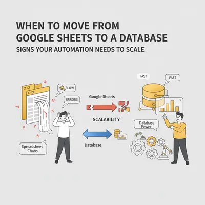 When to Move from Google Sheets to a Database: Signs Your Automation Needs to Scale