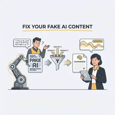 Why Your AI Content Sounds Fake (And the 3 Prompts to Fix It)
