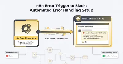 n8n Error Trigger node connected to Slack notification showing error handling setup